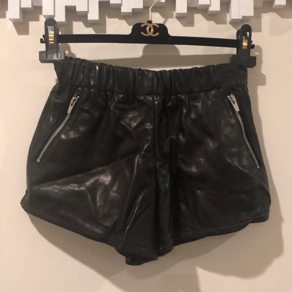 NWOT VEDA Leather Shorts